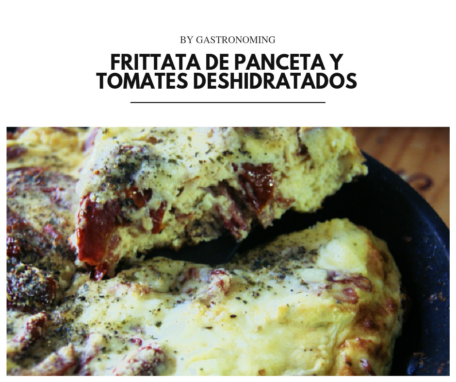 Frittata de panceta y tomates deshidratados