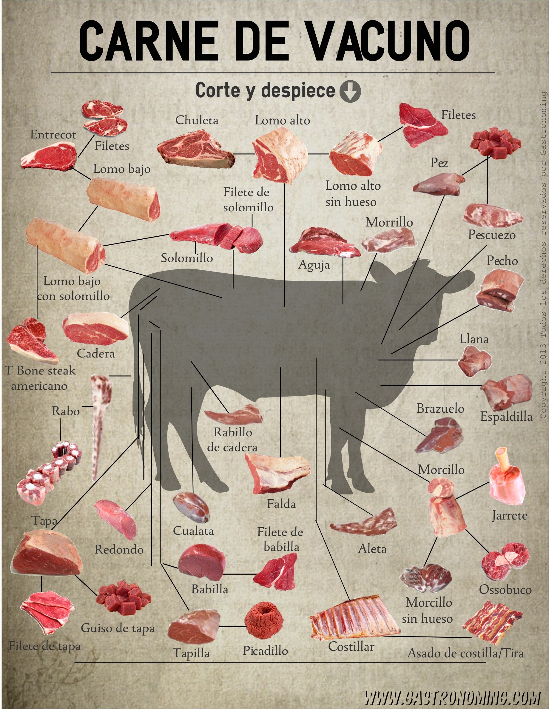 Carne De Vacuno, Corte Y Despiece - Gastronoming – Gastronoming